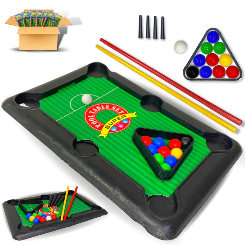 Kit 6 Brinquedo Mini Mesa de Sinuca Bilhar Jogo Infantil (Kit6MiniBilharPequeno)